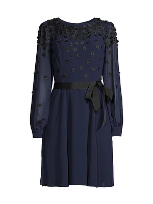 Velvet Floral Dress