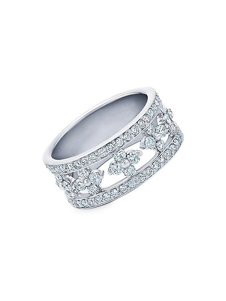 Jasmine 18K White Gold & Diamond Ring