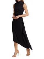 Layla Jersey Asymmetric Drape Dress