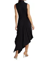 Layla Jersey Asymmetric Drape Dress