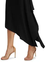 Layla Jersey Asymmetric Drape Dress