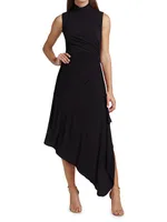 Layla Jersey Asymmetric Drape Dress