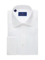 Regular-Fit Horizontal Rib Formal Shirt