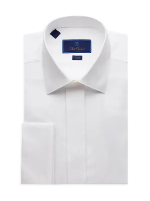 Trim-Fit Diamond Formal Shirt