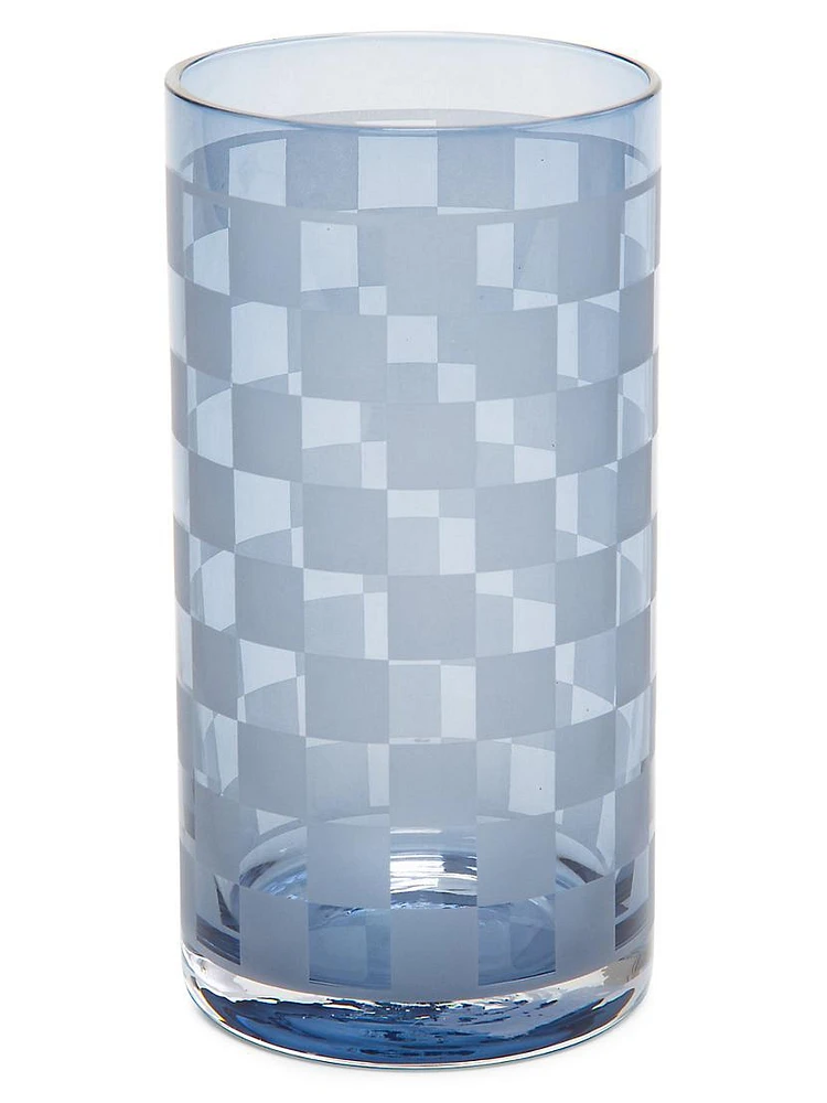 Dashing Check Glasses - Set of 4