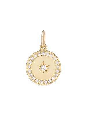Full Moon 18K Yellow Gold & Diamond Pendant Necklace
