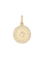 Full Moon 18K Yellow Gold & Diamond Pendant Necklace