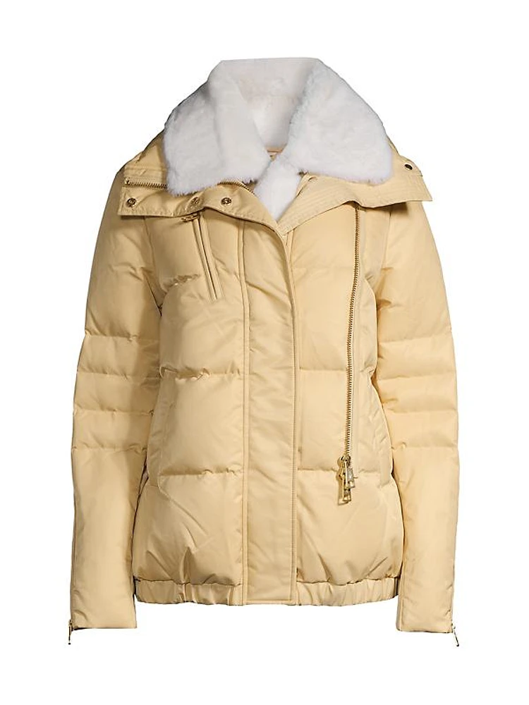 Camden Shearling-Lined Padded Aviator Jacket