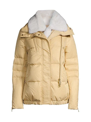 Camden Shearling-Lined Padded Aviator Jacket