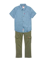 Little Boy's Slim-Fit Cargo Pants