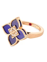 Venetian Princess 18K Rose Gold, Lapis Lazuli & Diamond Ring