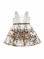 Little Girl's & Girl's Polka Dot Print Tulle Dress