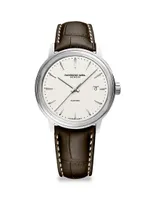Maestro Ivory Leather-Strap Watch