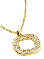 Stardust 18K Yellow Gold & Diamond Wavy Circle Pendant Necklace