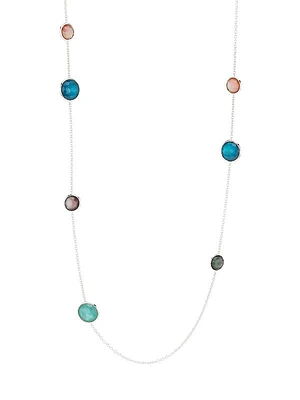 Lollipop Sterling Silver & Multi-Gemstone Station Necklace