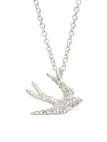 Stardust Sterling Silver & Diamond Mini Dove Pendant Necklace