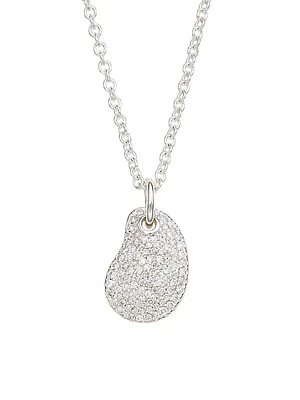 Stardust Sterling Silver & Diamond Kidney Bean Pendant Necklace