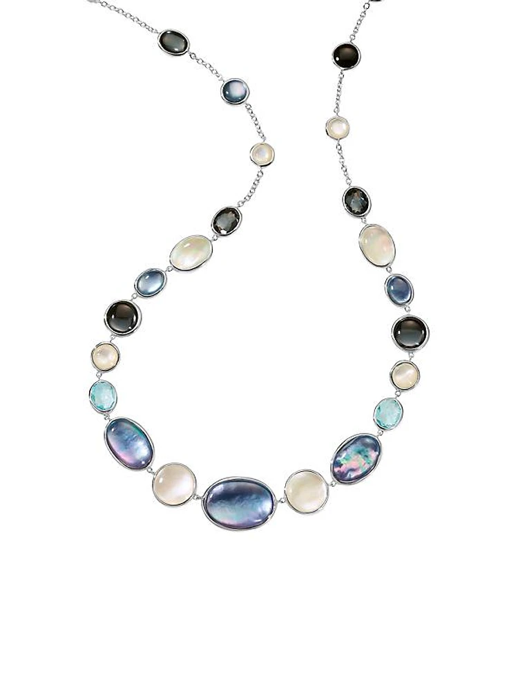 Luce Sterling Silver & Multi-Stone Collar Necklace