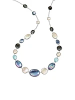 Luce Sterling Silver & Multi-Stone Collar Necklace