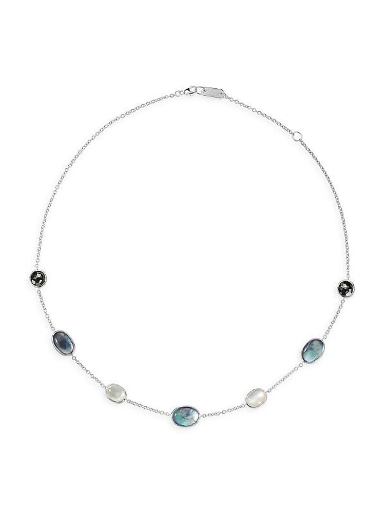 Luce Sterling Silver & 7-Stone Necklace