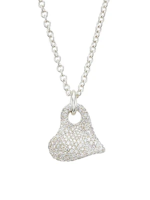 Stardust Sterling Silver & Diamond Heart Pendant Necklace