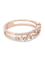 14K Rose Gold & Diamond Double-Band Ring