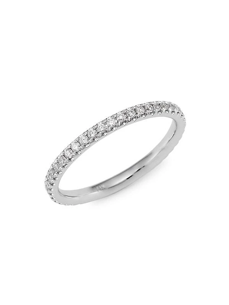 14K White Gold & 0.40 TCW Diamond Ring