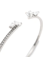 Serti Sur Vide 18K White Gold & Diamond Bangle