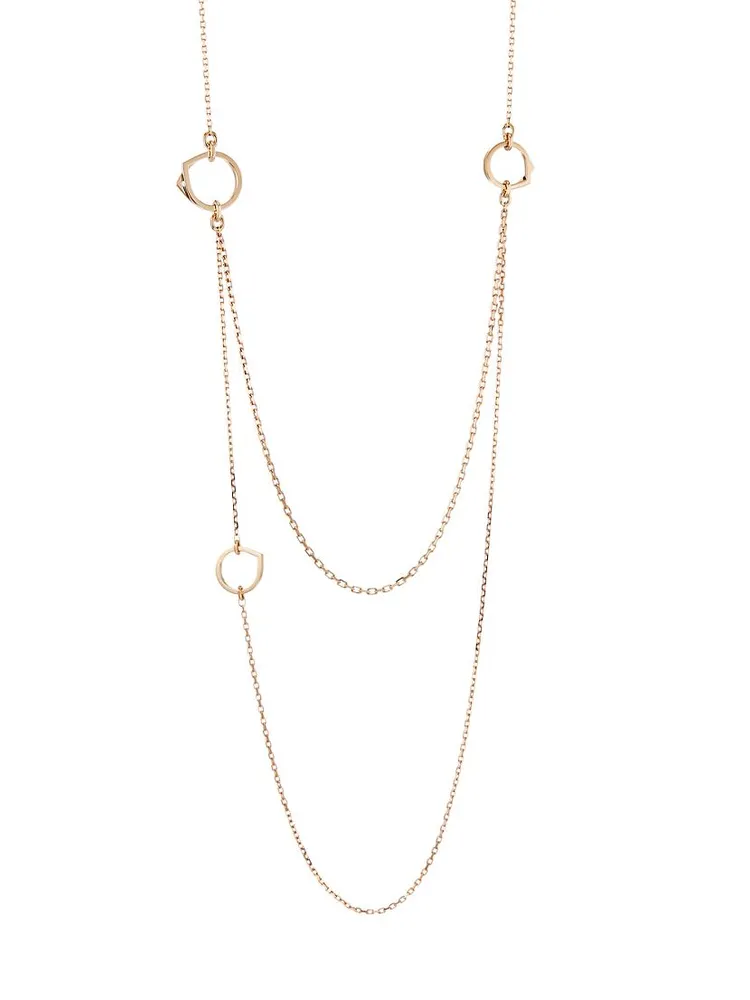 Antifer Pink Gold Layered Necklace