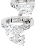 Serti Sur Vide 18K White Gold & 0.70 TCW Diamond Ear Cuff - Left Or Right