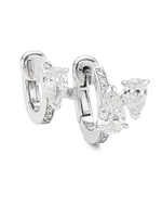 Serti Sur Vide 18K White Gold & 0.70 TCW Diamond Ear Cuff - Left Or Right