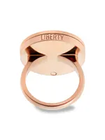 Liberty 18K Rose Gold & Ruby Cross Ring