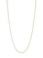 Solid 14K Gold Bead Chain Necklace