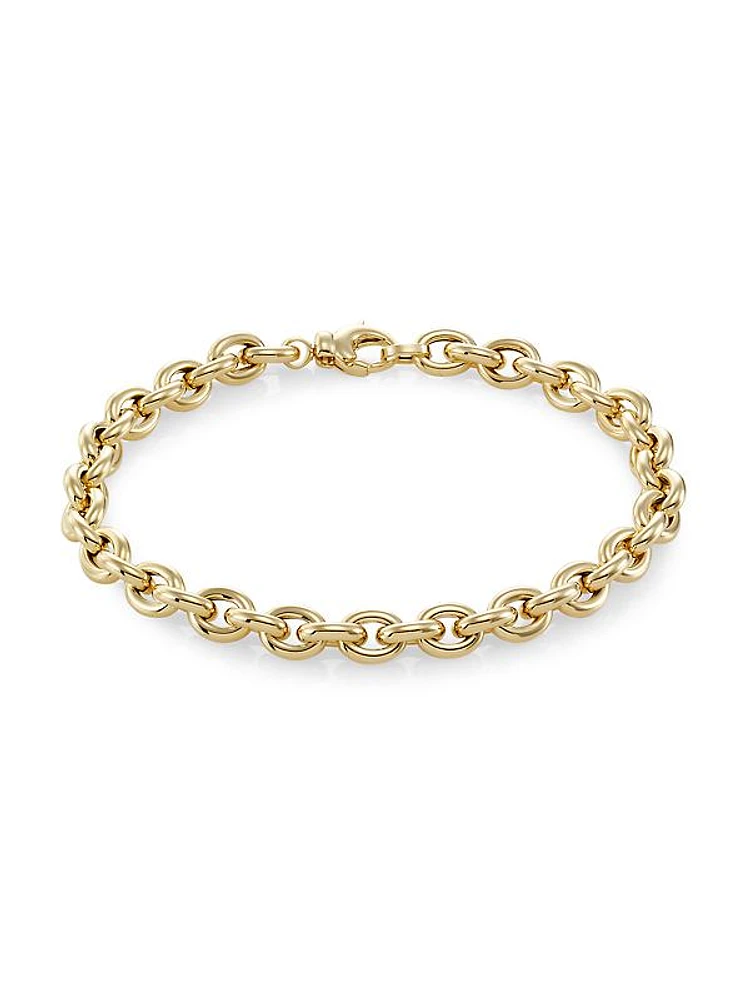 14K Gold Rolo Bracelet