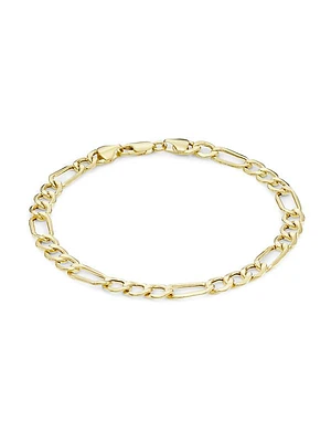 14K Yellow Gold Figaro Chain Bracelet