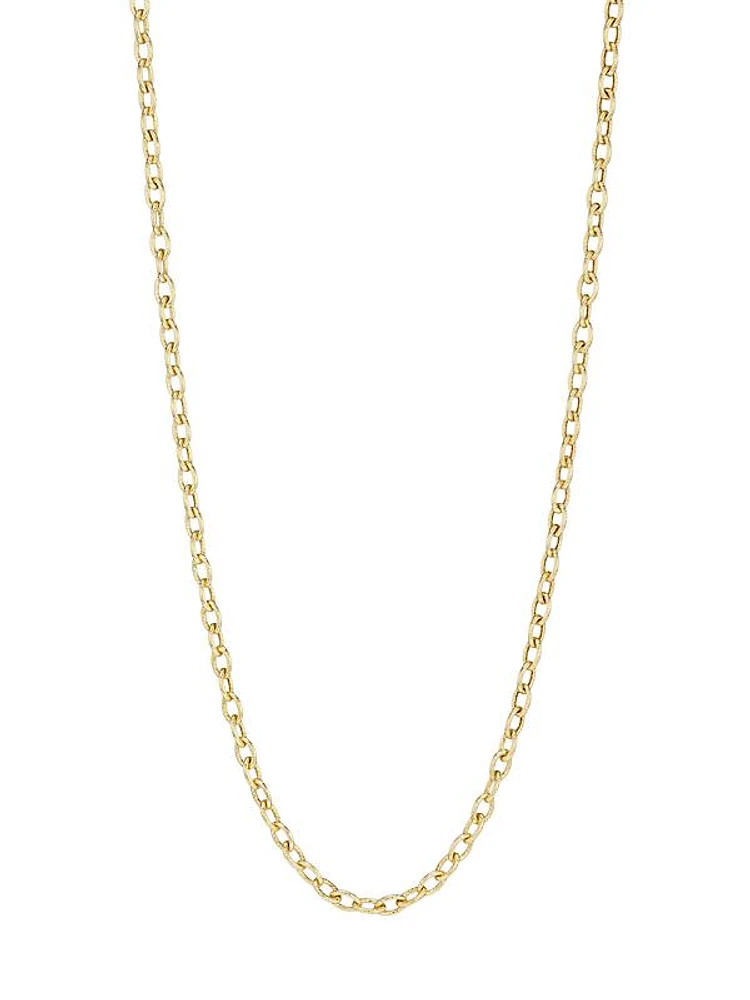 14K Gold Oval-Link Chain Necklace