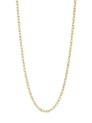 14K Gold Oval-Link Chain Necklace