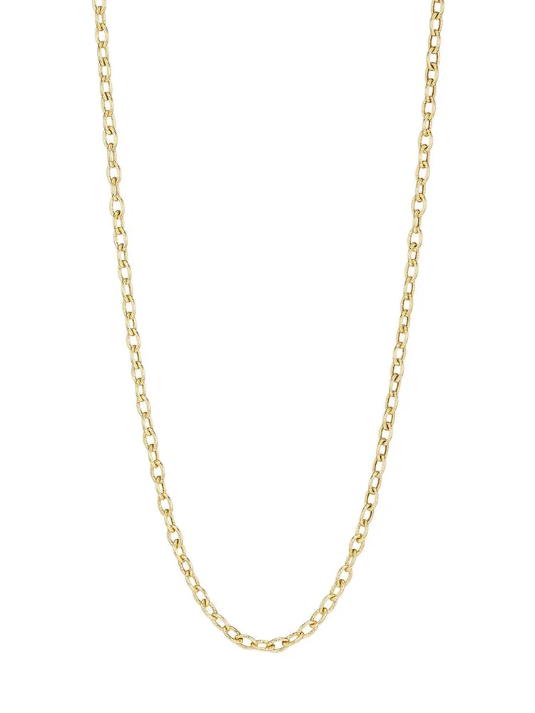 14K Gold Oval-Link Chain Necklace