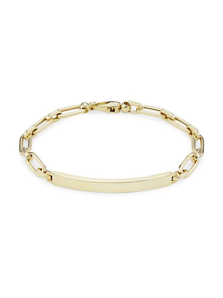 14K Yellow Gold ID Bracelet