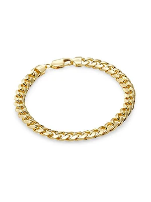 Solid 14K Gold Miami Cuban Chain Bracelet