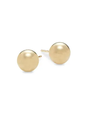 14K Yellow Gold Ball Stud Earrings
