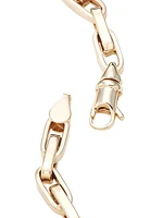 14K Gold Paper Clip Chain Bracelet