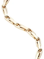 14K Gold Paper Clip Chain Bracelet