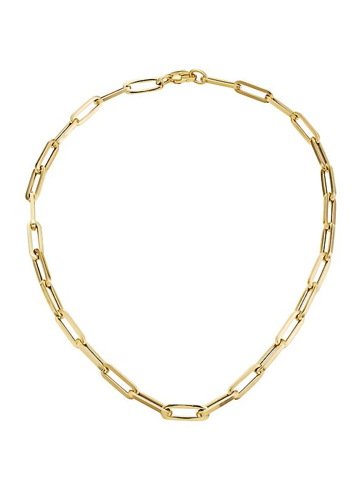 14K Yellow Gold Oval-Link Chain Necklace