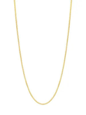 Solid 14K Gold Box Chain Necklace