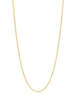 Solid 14K Gold Box Chain Necklace