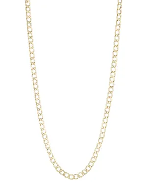 14K Gold Curb Chain Necklace