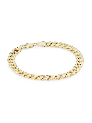 14K Yellow Gold Cuban Chain Bracelet