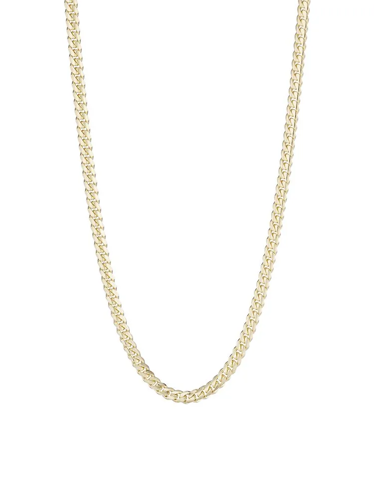 Solid 14K Gold Cuban Chain Necklace