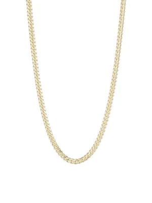 Solid 14K Gold Cuban Chain Necklace